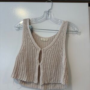 PacSun Tan Knit Sleeveless Crop Top